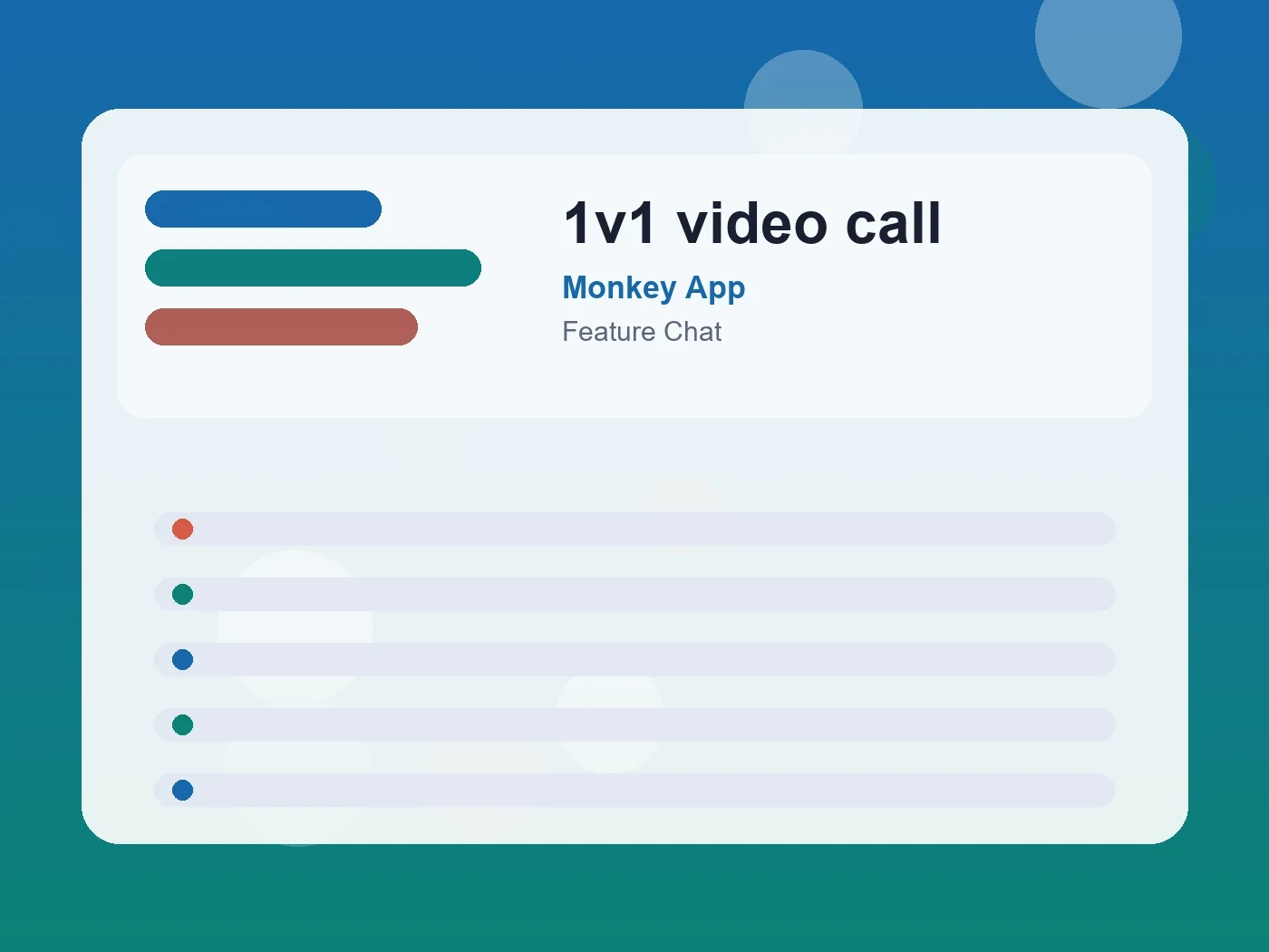 Monkey App 1v1 video call guide visual