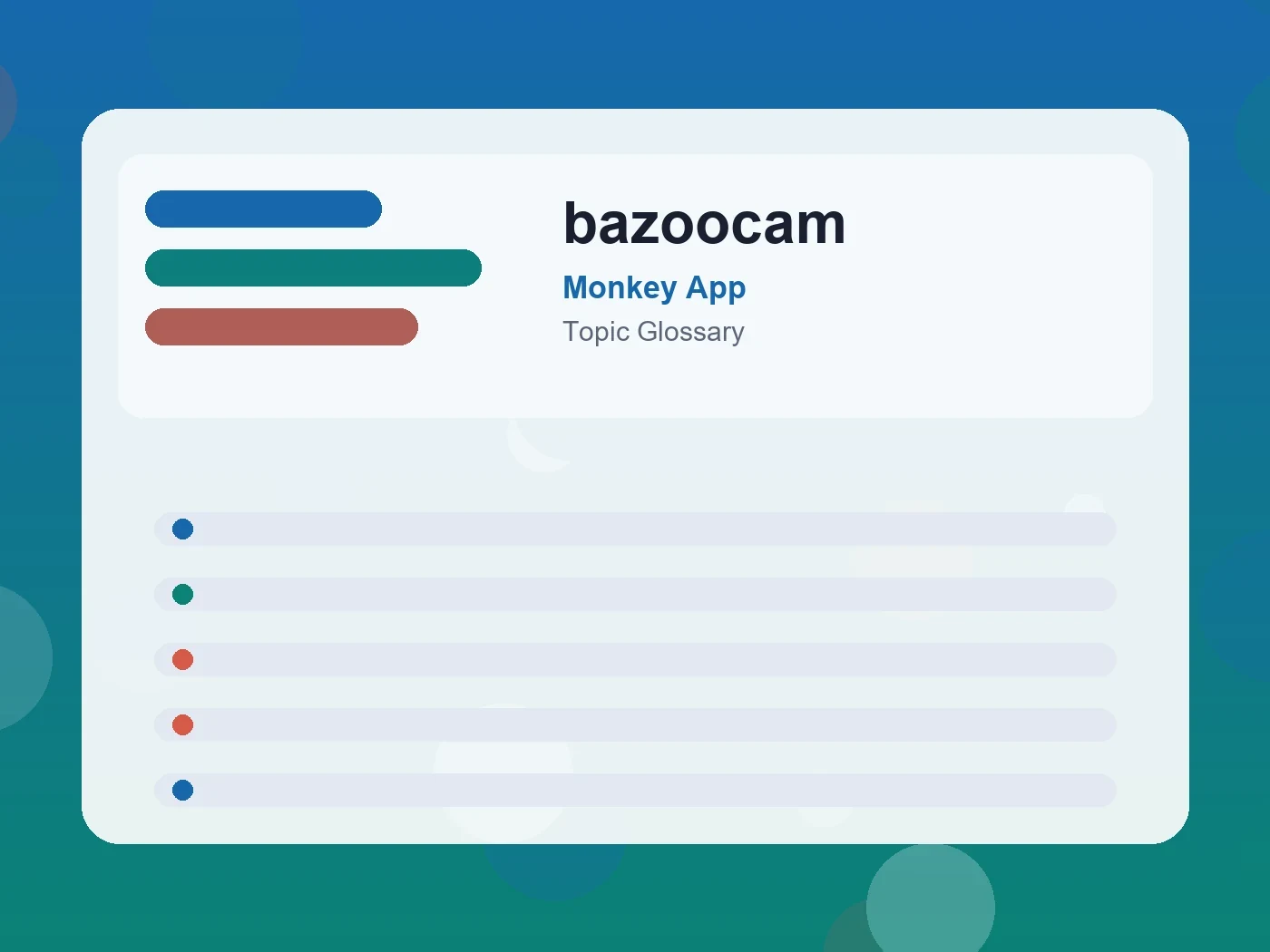 Monkey App bazoocam guide visual