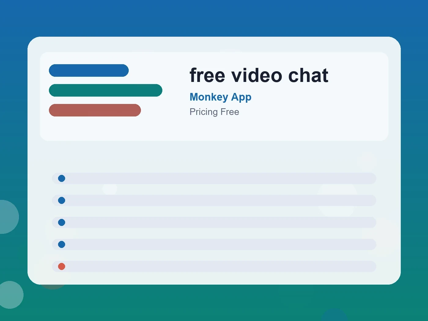 Monkey App free video chat guide visual