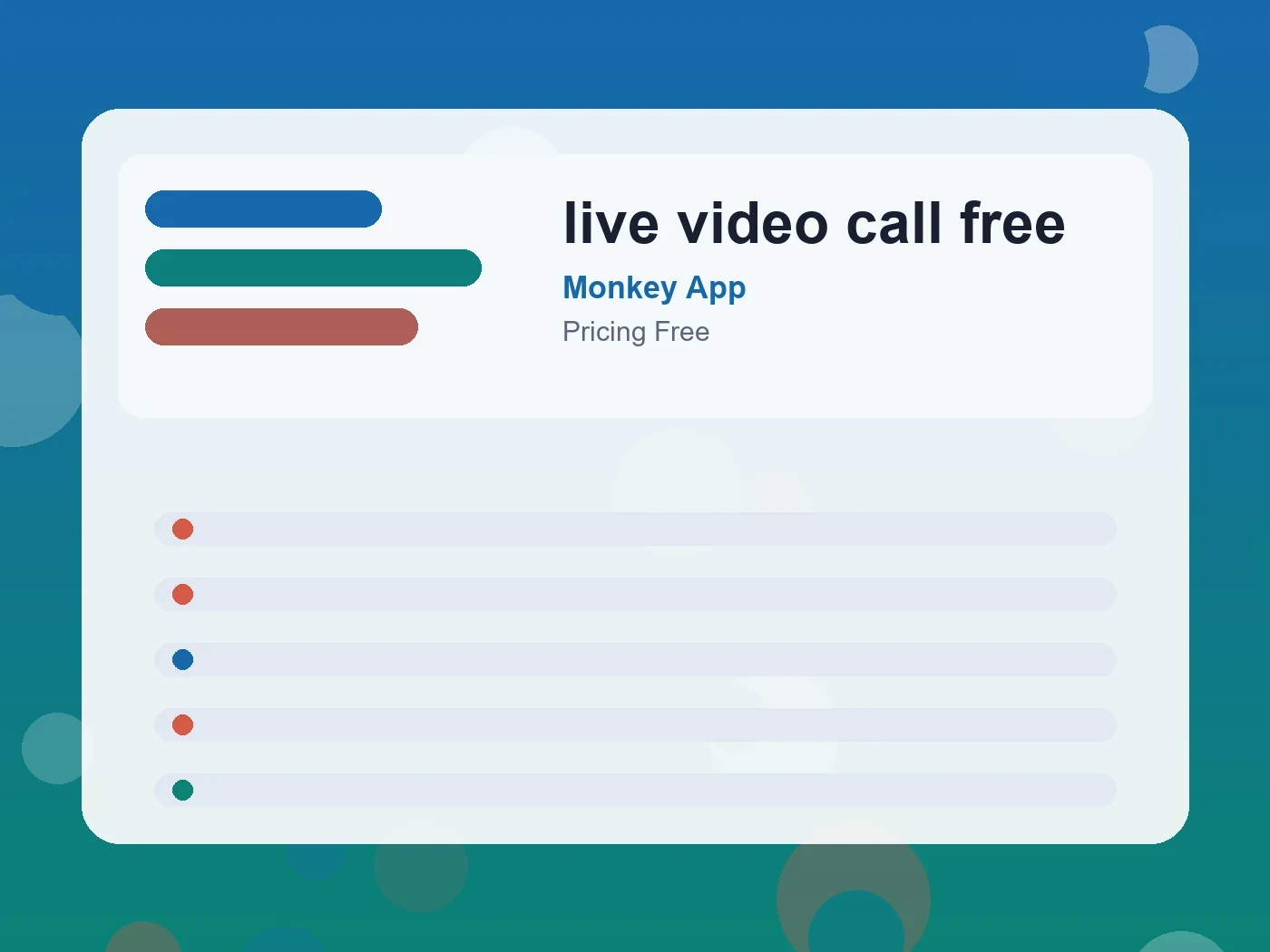 Monkey App live video call free guide visual