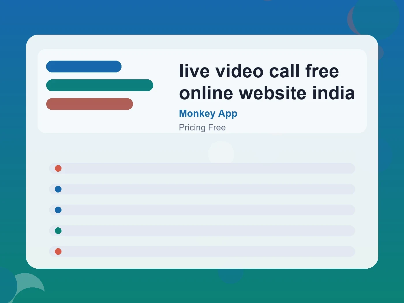 Monkey App live video call free online website india guide visual