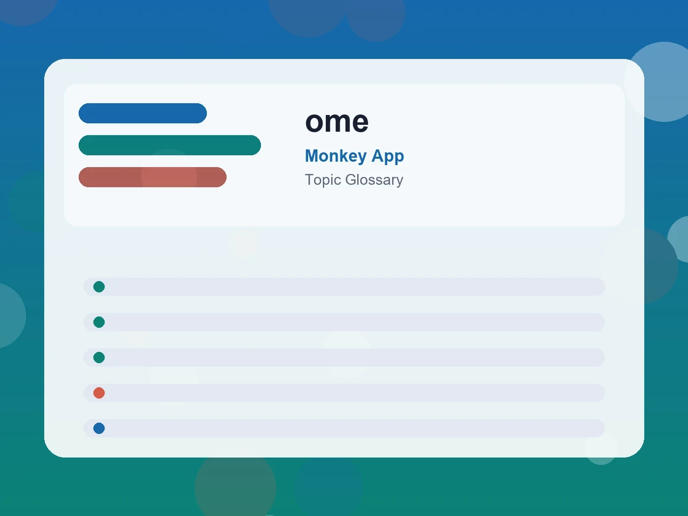 Monkey App ome guide visual