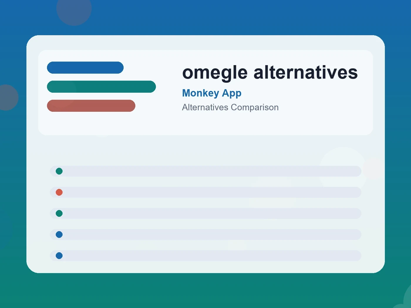 Monkey App omegle alternatives guide visual