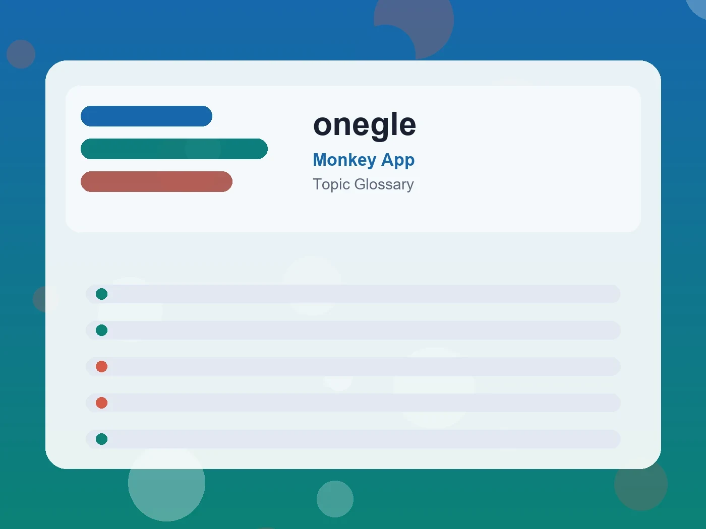 Monkey App onegle guide visual