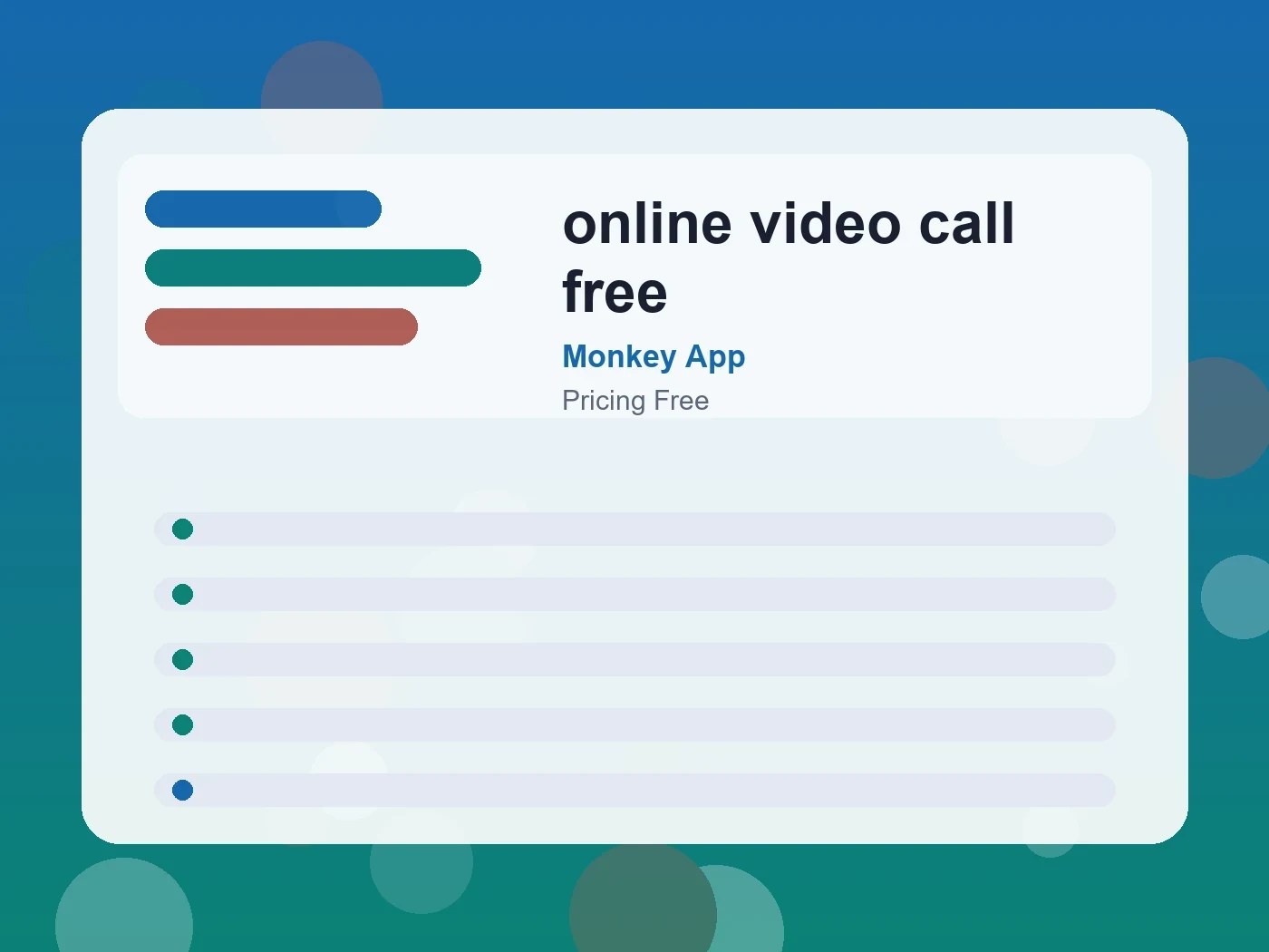 Monkey App online video call free guide visual