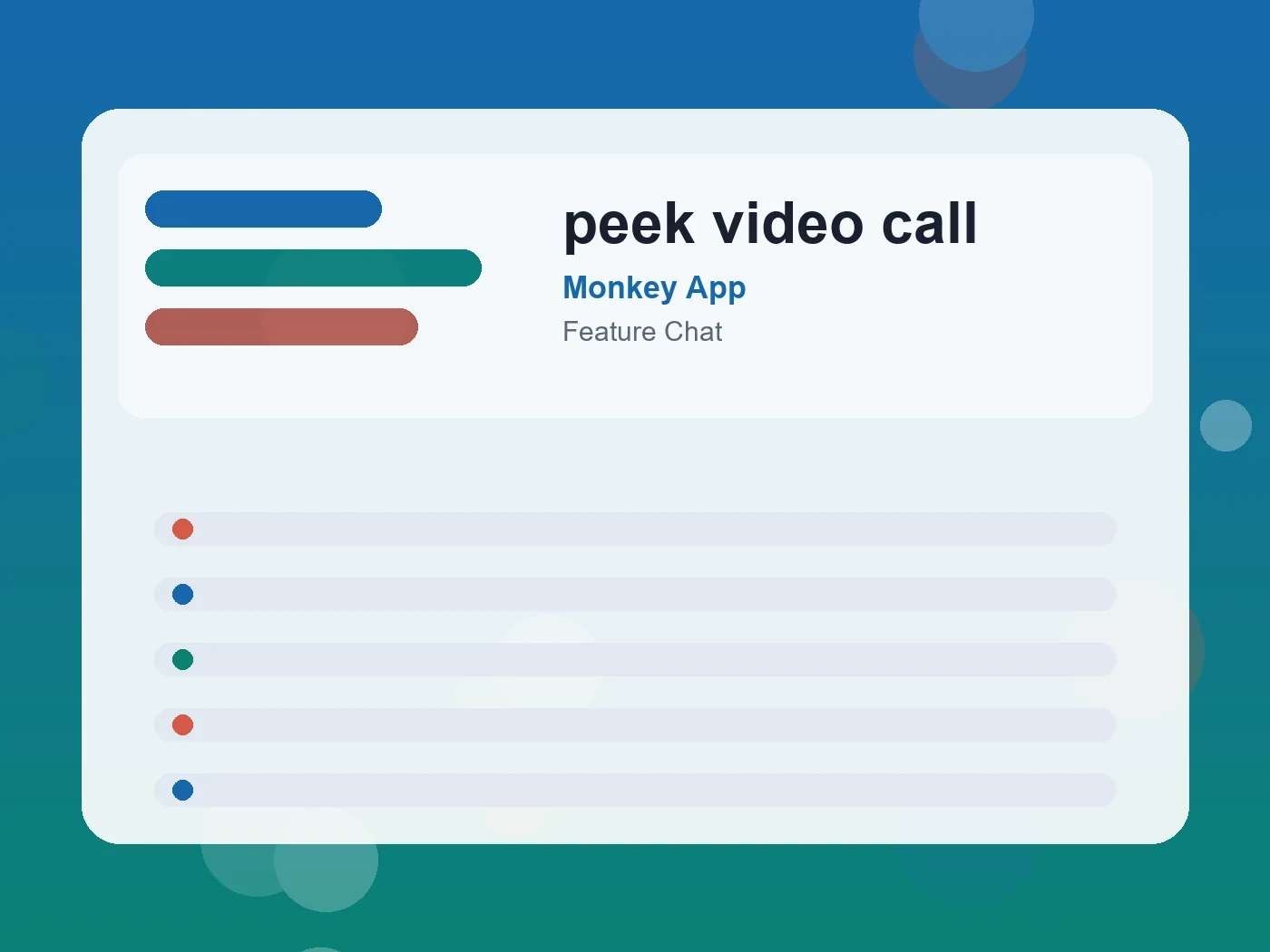 Monkey App peek video call guide visual