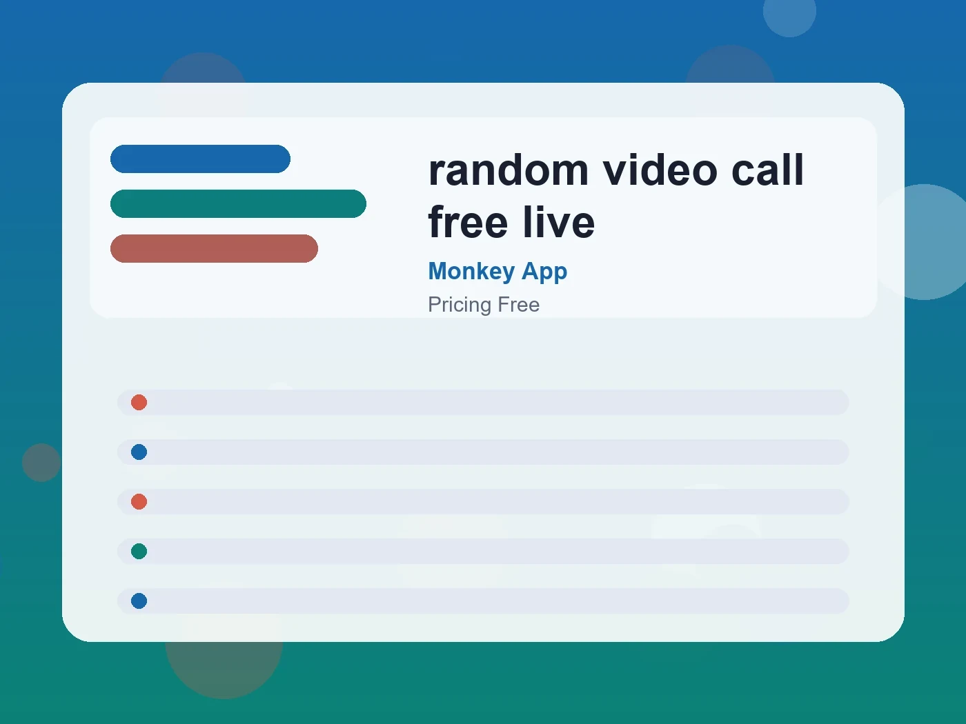 Monkey App random video call free live guide visual