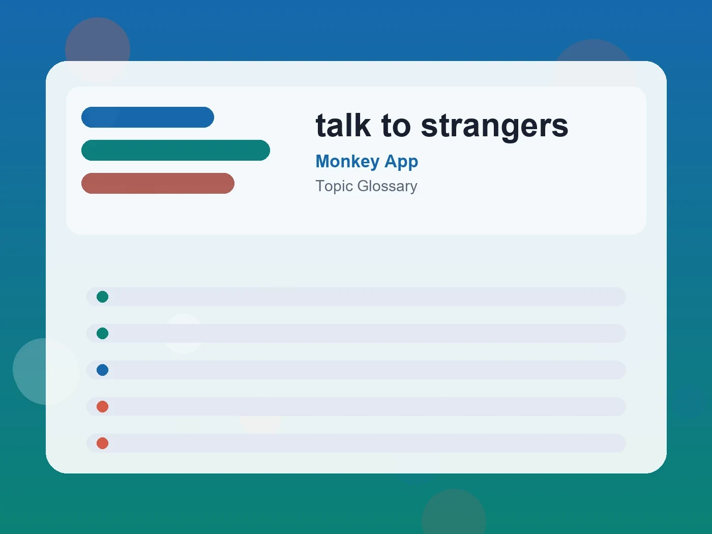 Monkey App talk to strangers guide visual