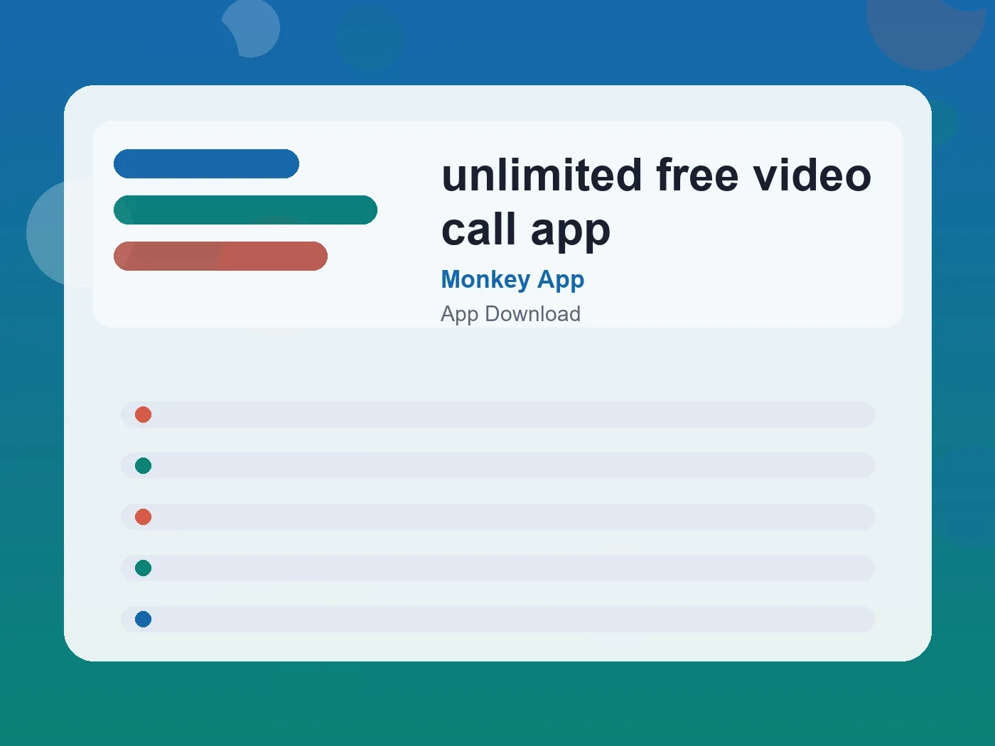 Monkey App unlimited free video call app guide visual