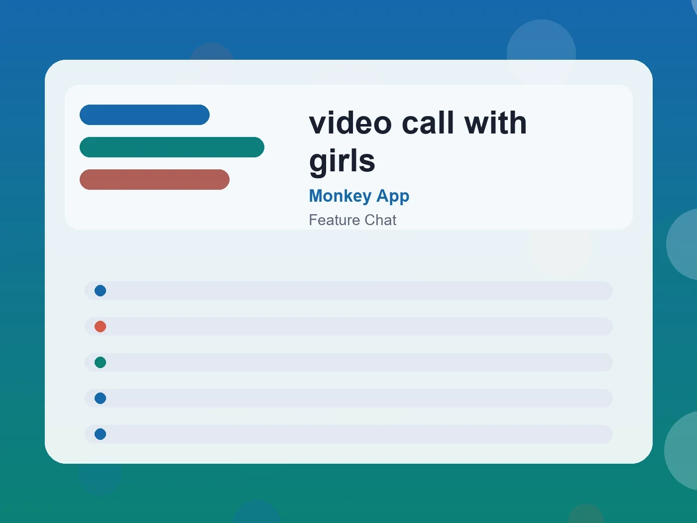 Monkey App video call with girls guide visual