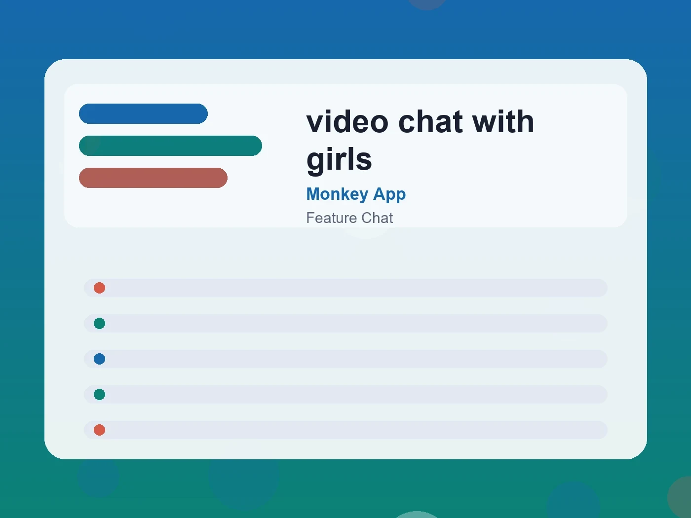 Monkey App video chat with girls guide visual