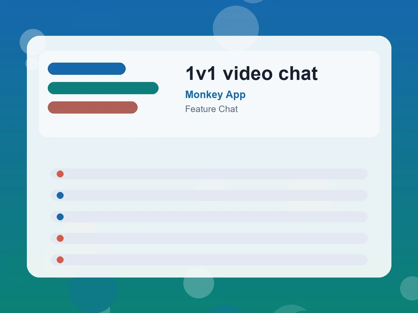 Monkey App 1v1 video chat guide visual