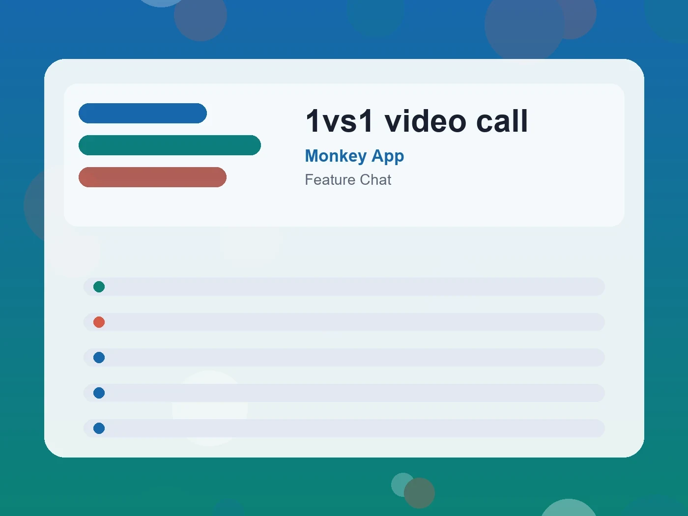 Monkey App 1vs1 video call guide visual