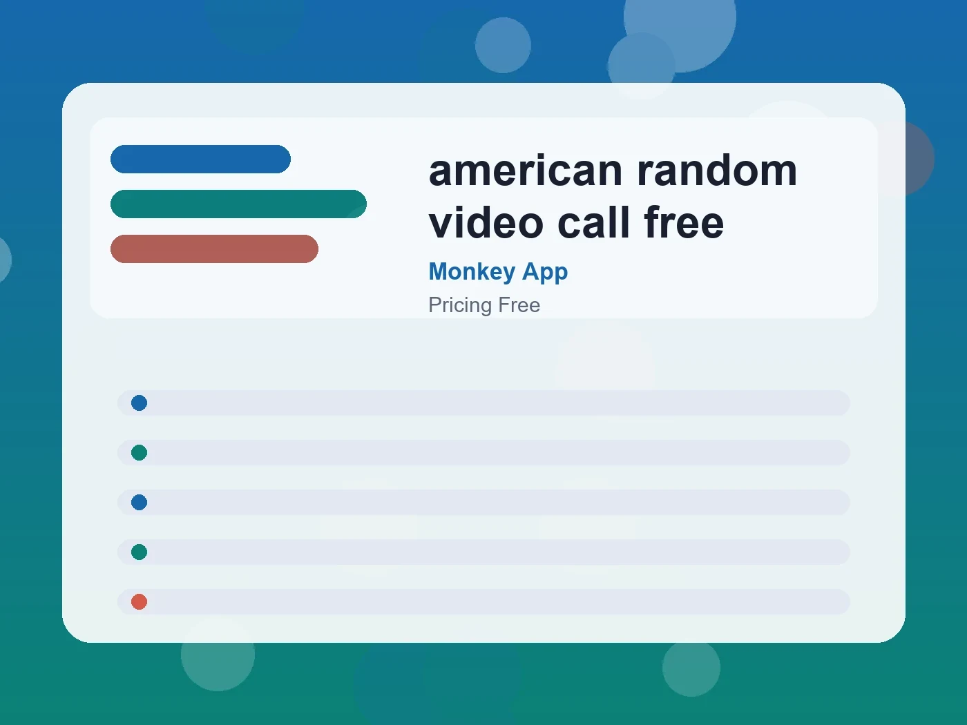 Monkey App american random video call free guide visual