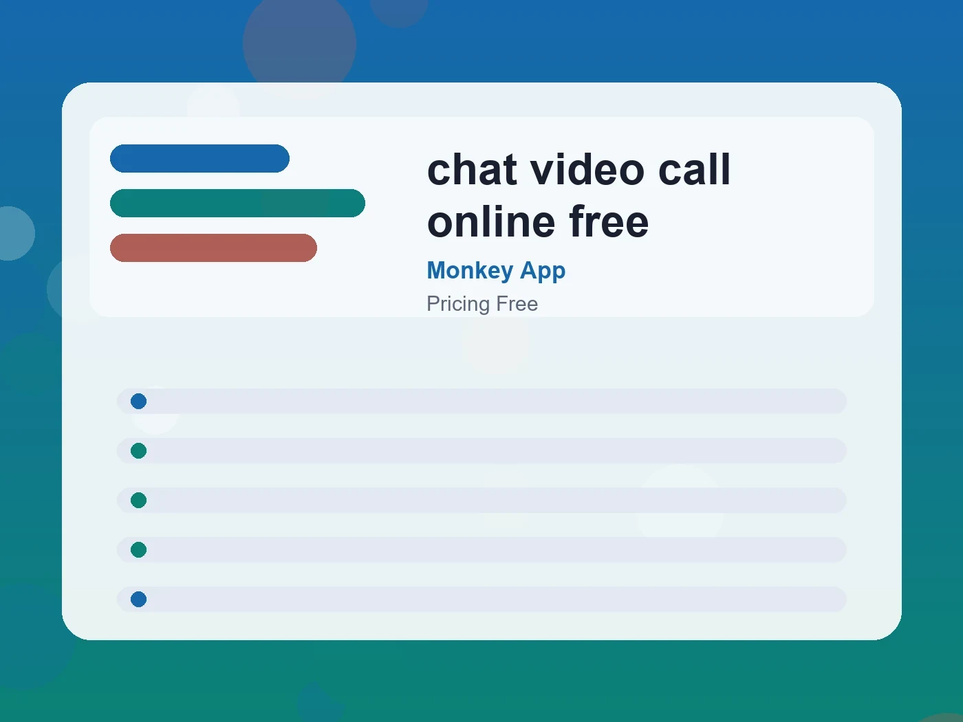 Monkey App chat video call online free guide visual