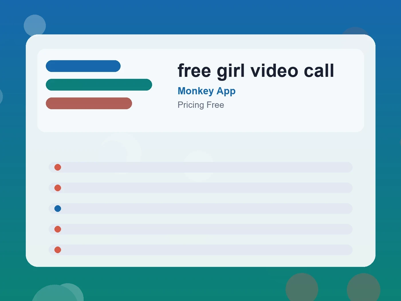 Monkey App free girl video call guide visual