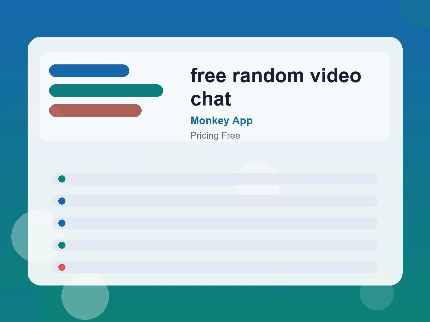 Monkey App free random video chat guide visual