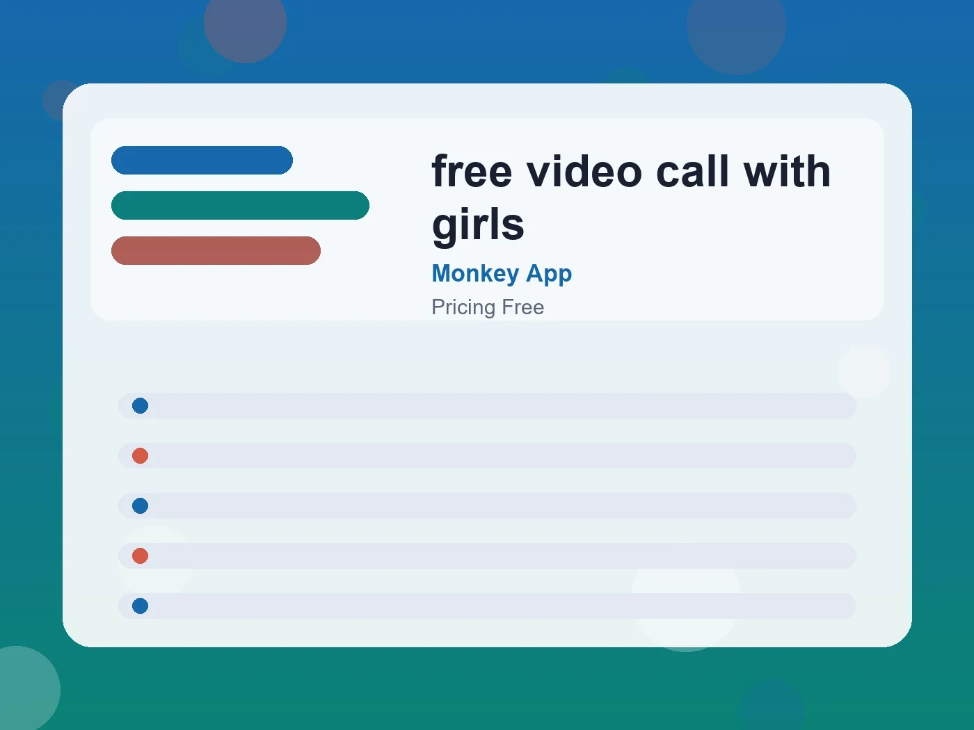 Monkey App free video call with girls guide visual