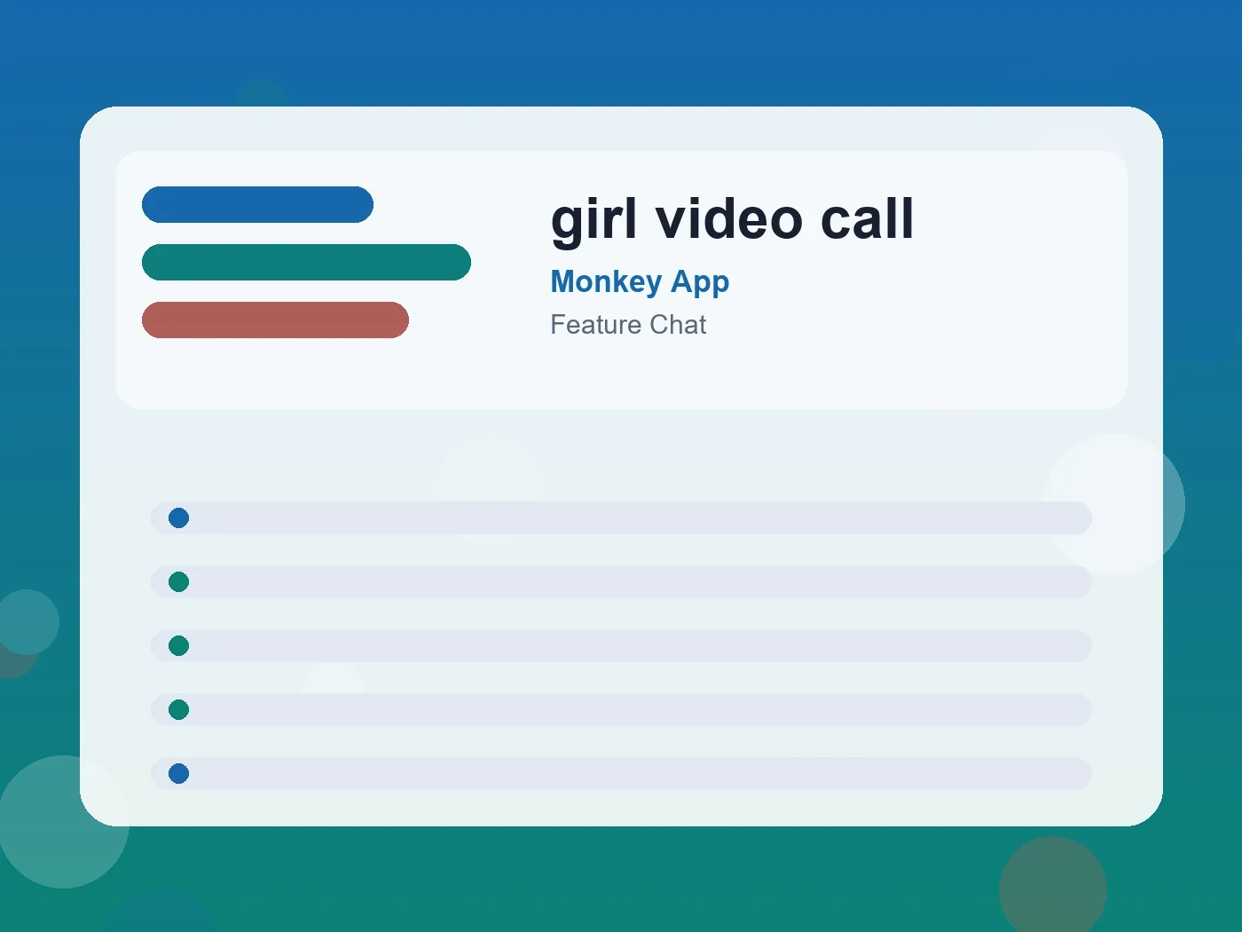 Monkey App girl video call guide visual