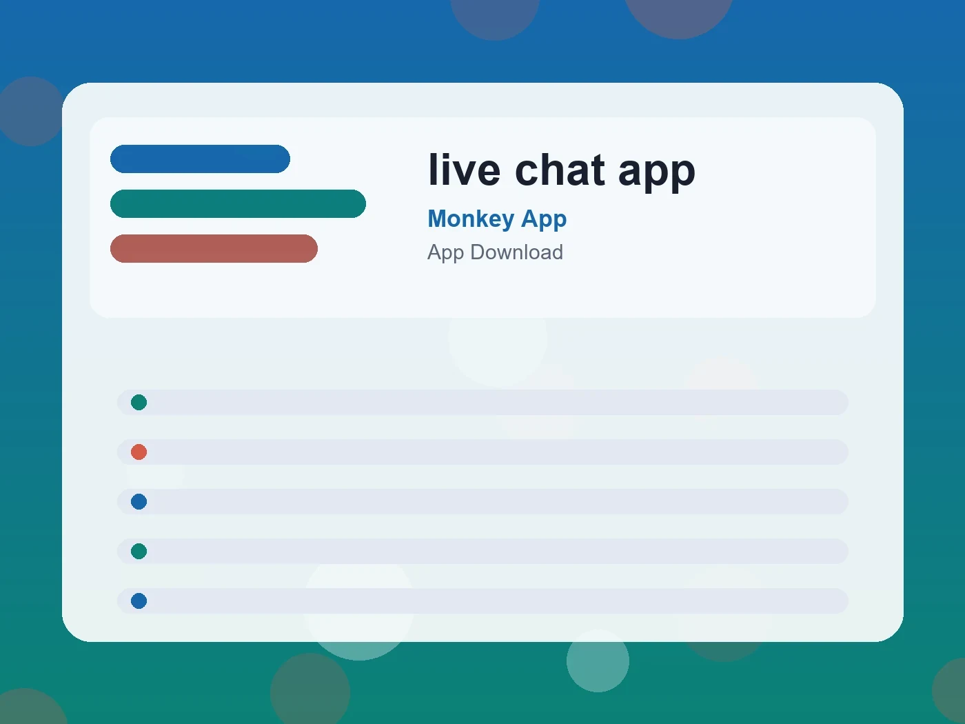 Monkey App live chat app guide visual