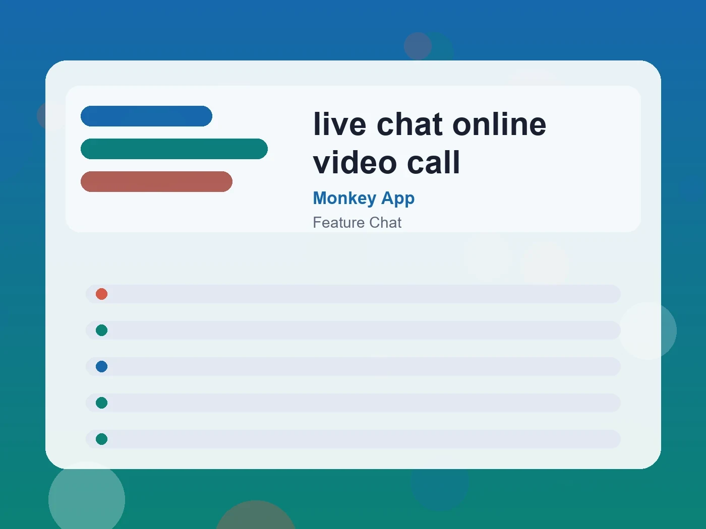 Monkey App live chat online video call guide visual