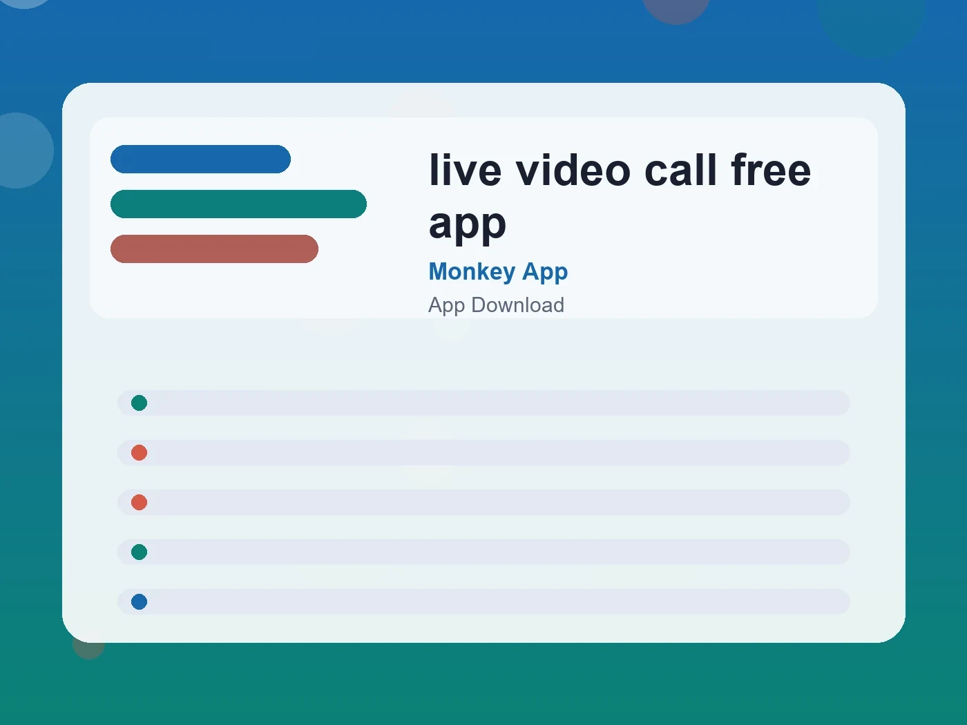 Monkey App live video call free app guide visual