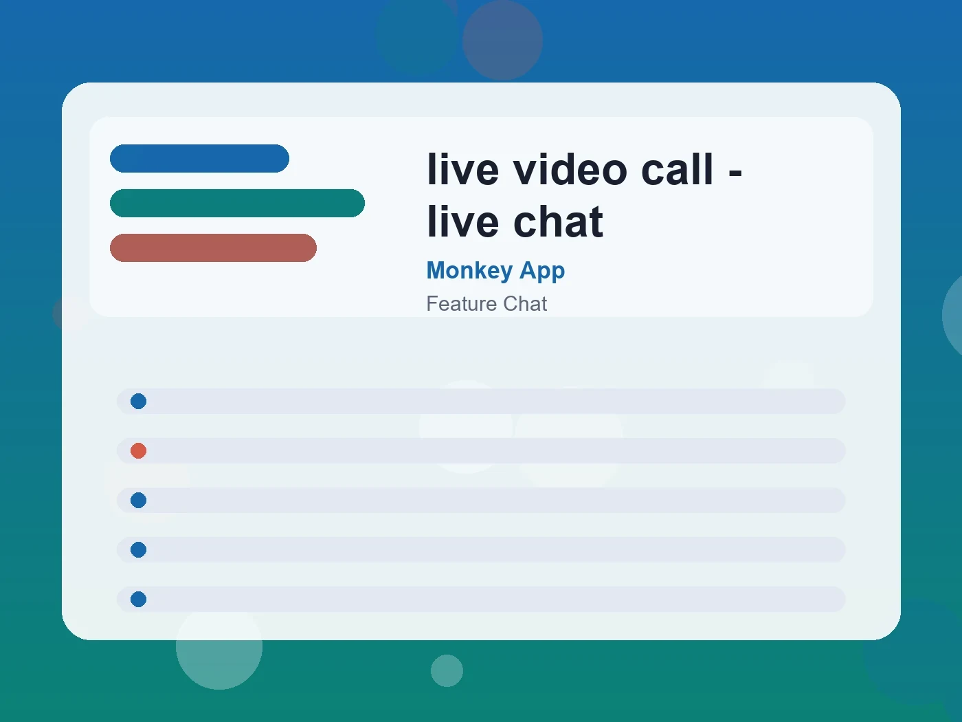 Monkey App live video call - live chat guide visual