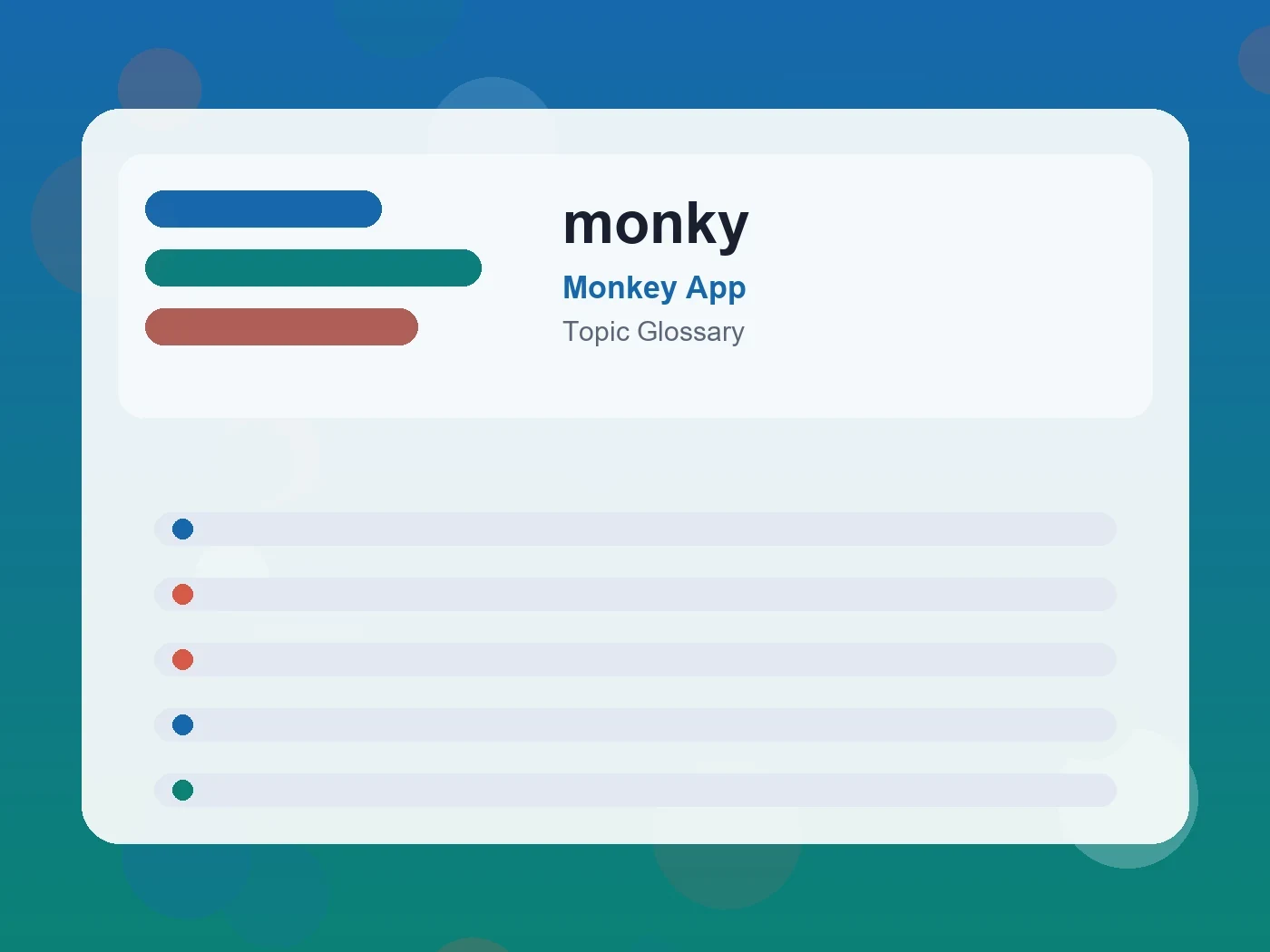 Monkey App monky guide visual