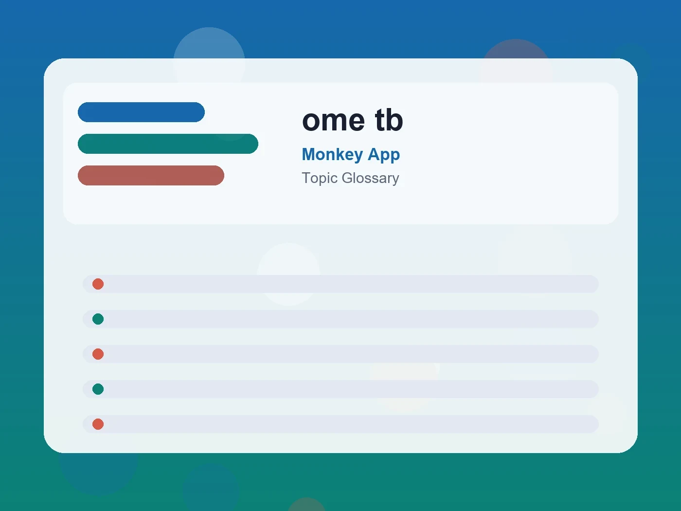 Monkey App ome tb guide visual