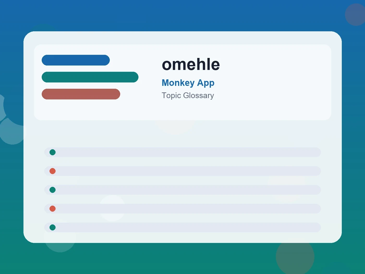 Monkey App omehle guide visual
