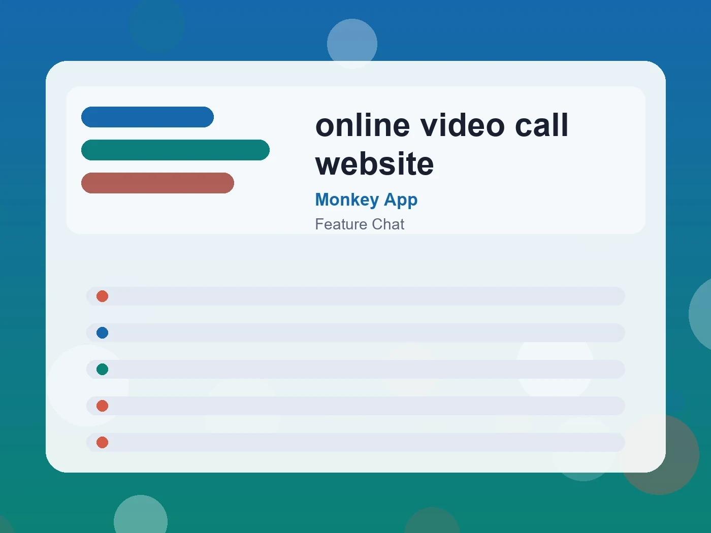 Monkey App online video call website guide visual