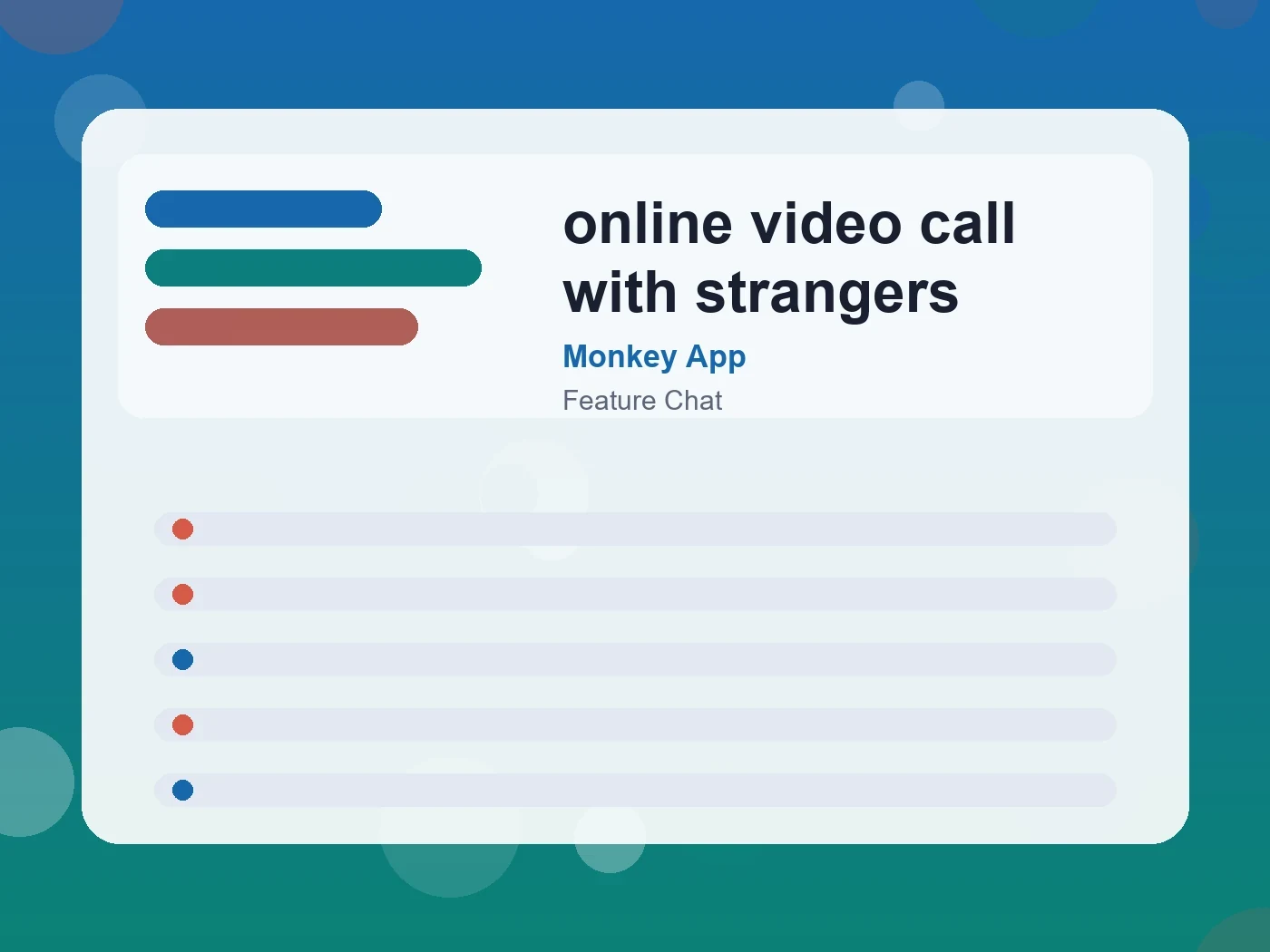 Monkey App online video call with strangers guide visual