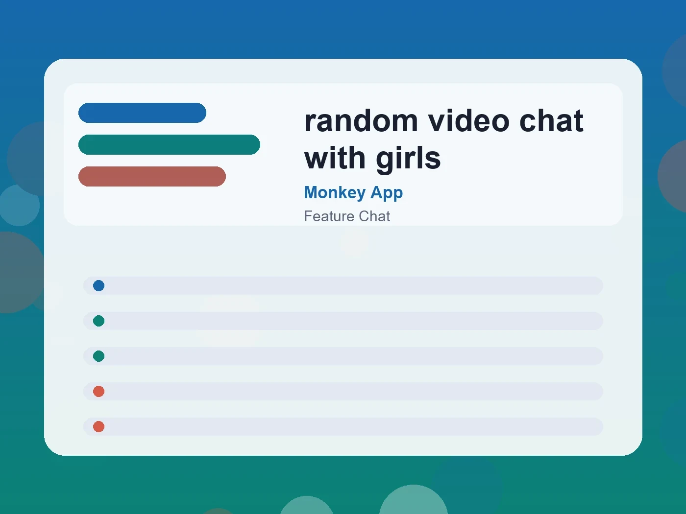 Monkey App random video chat with girls guide visual