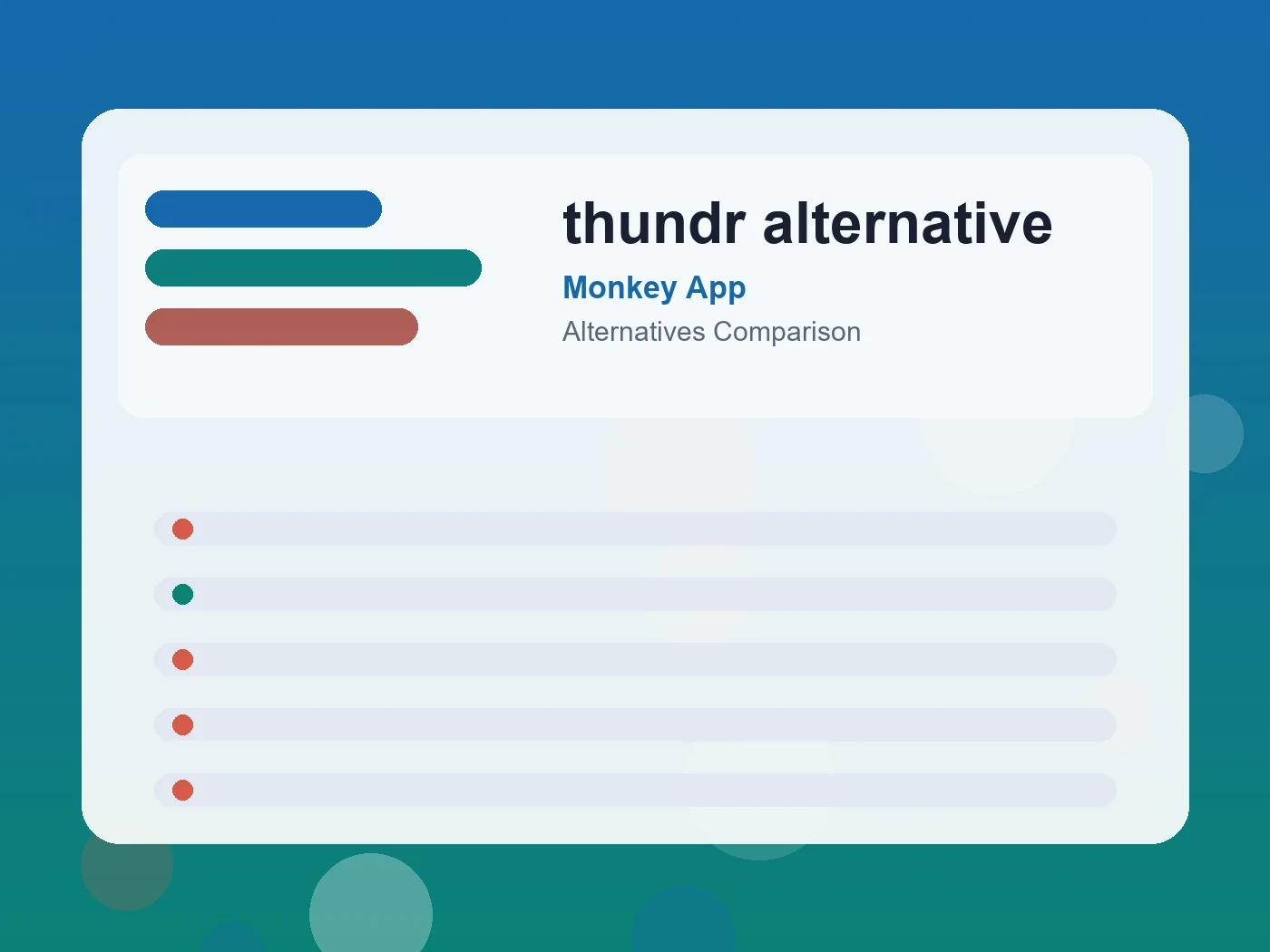 Monkey App thundr alternative guide visual