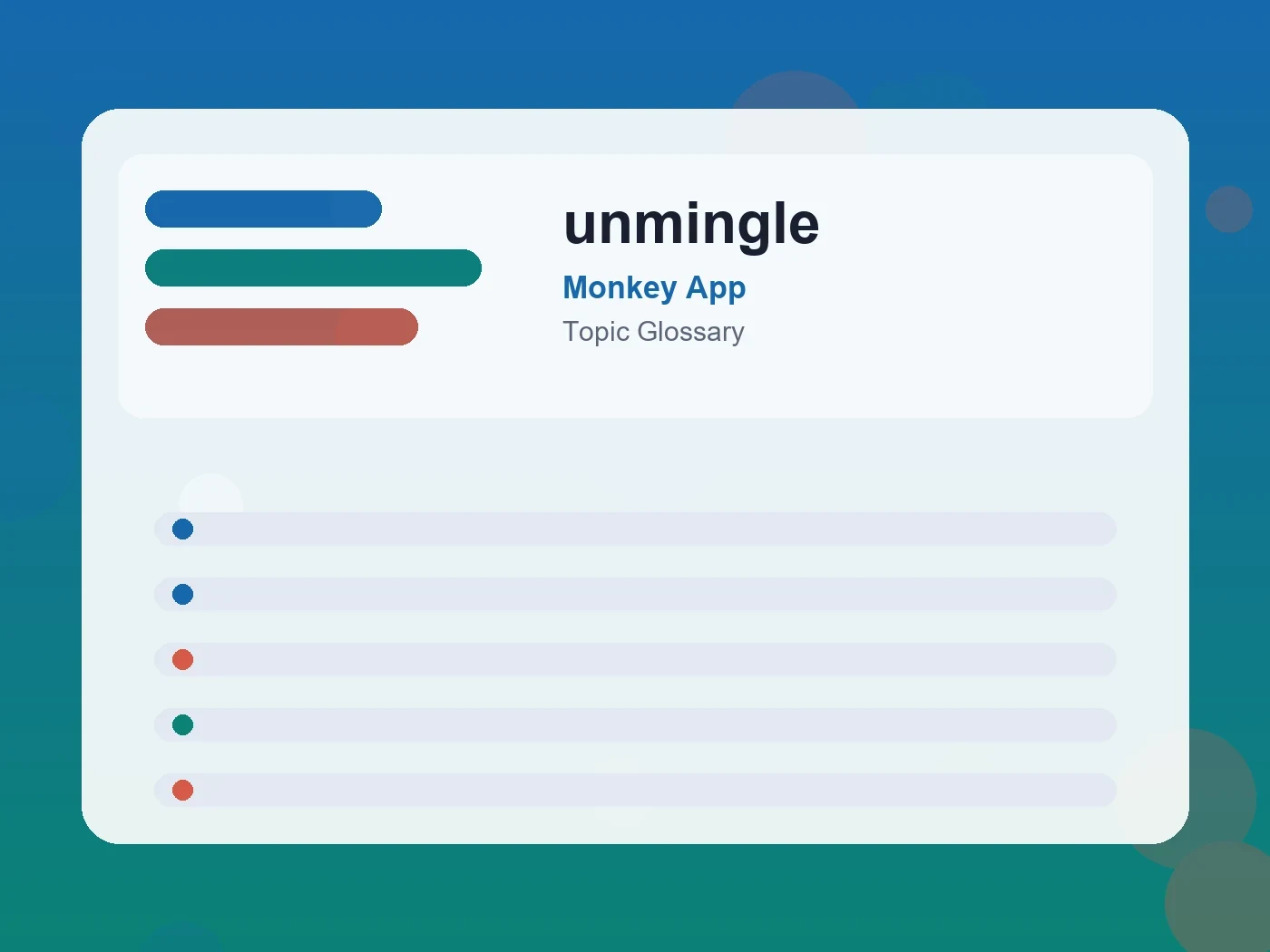 Monkey App unmingle guide visual