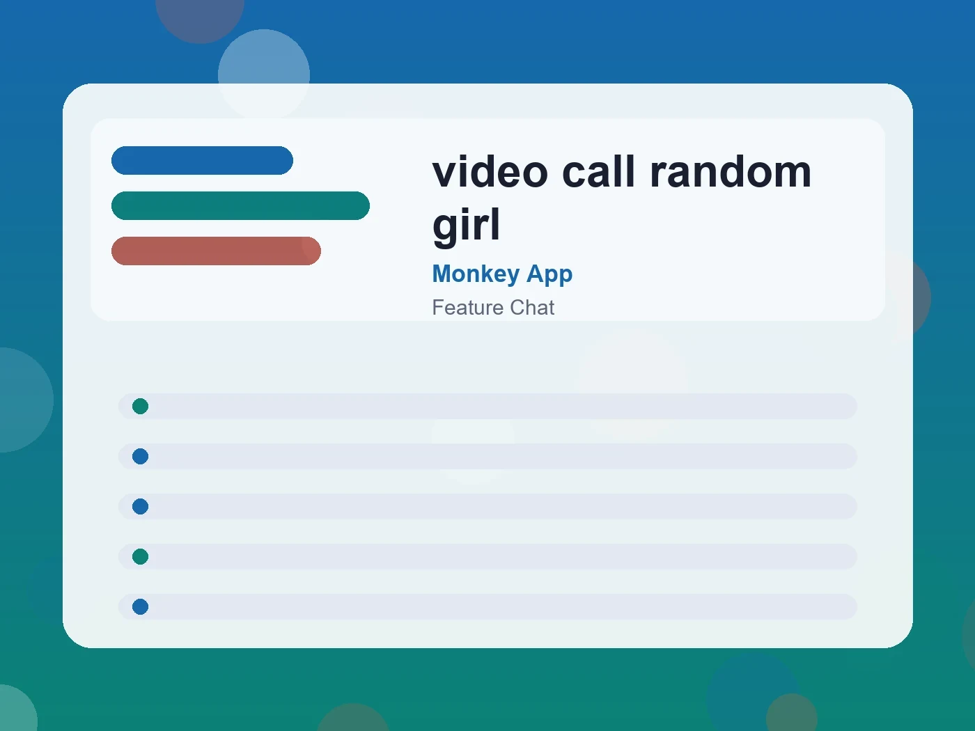 Monkey App video call random girl guide visual