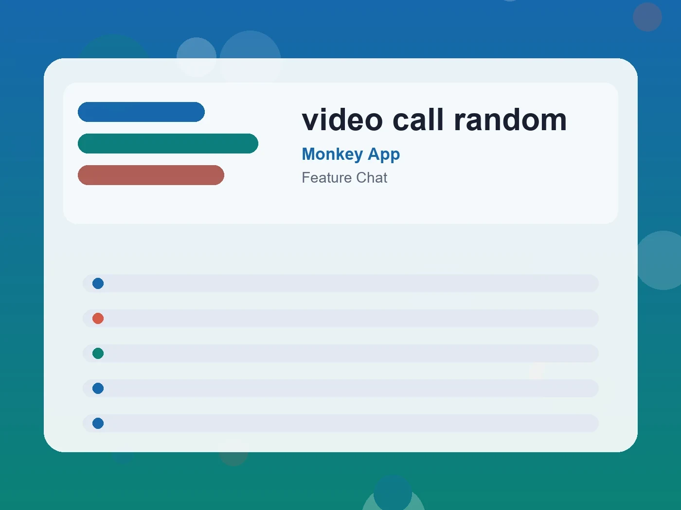 Monkey App video call random guide visual