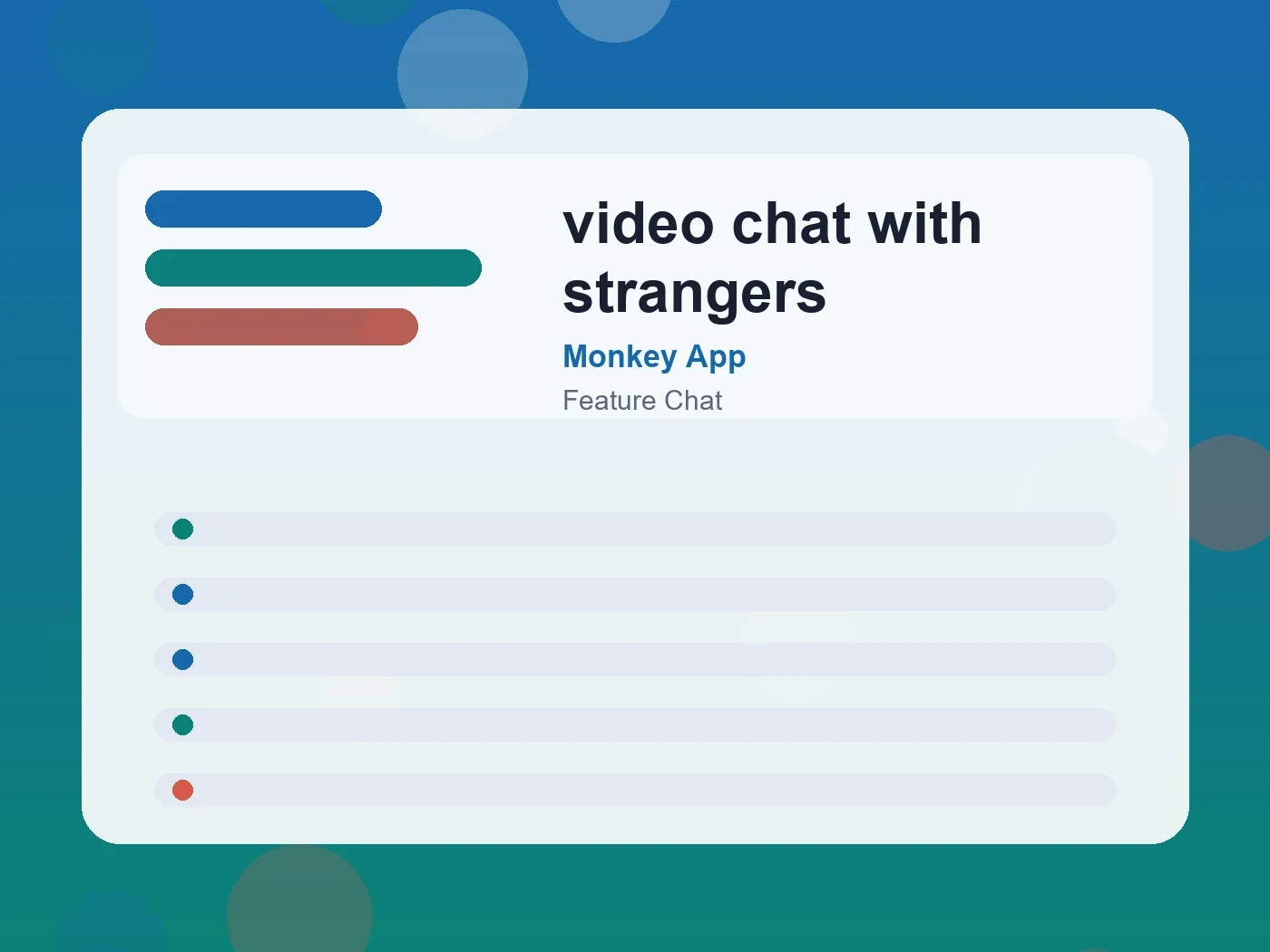 Monkey App video chat with strangers guide visual