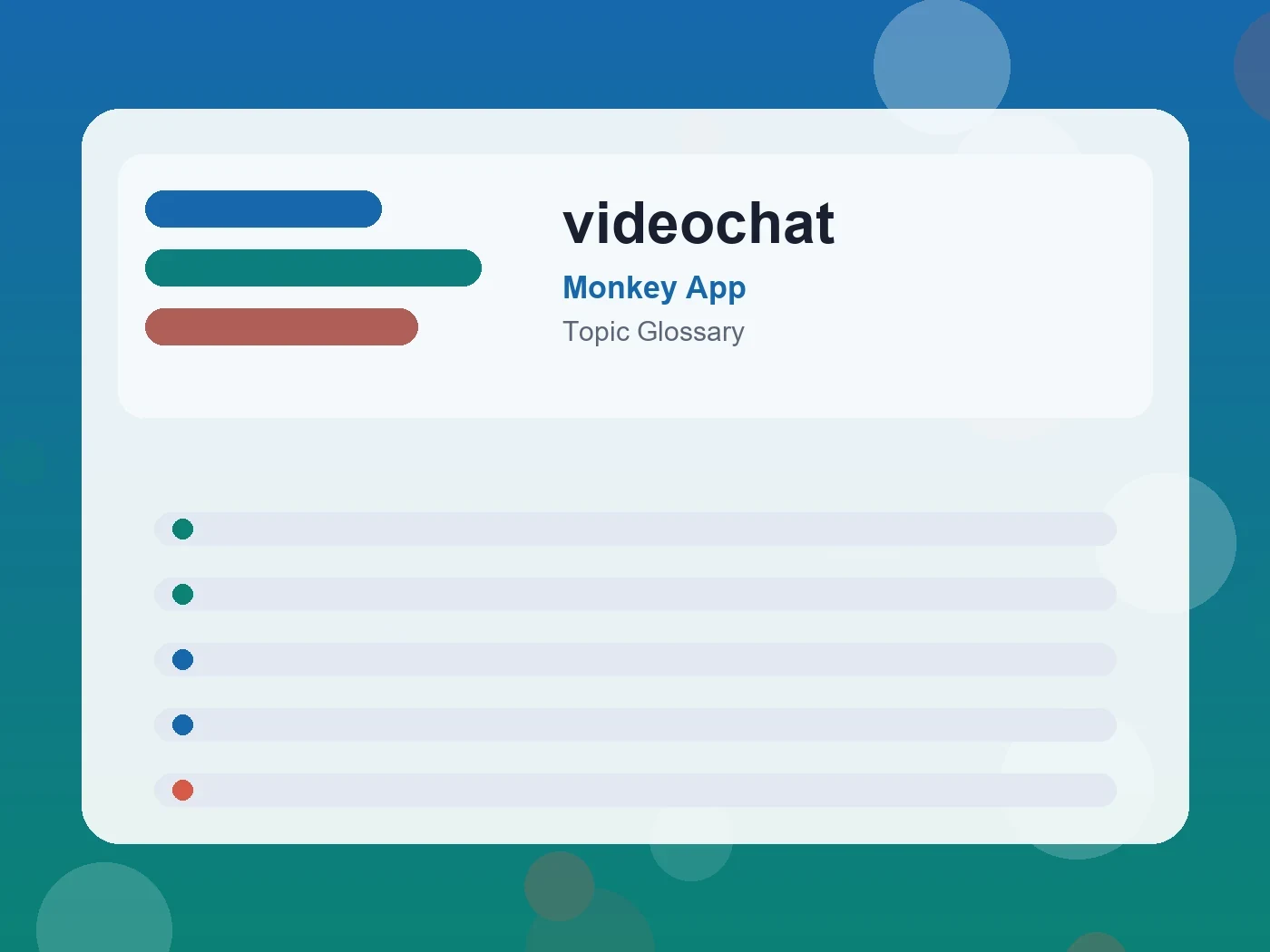 Monkey App videochat guide visual
