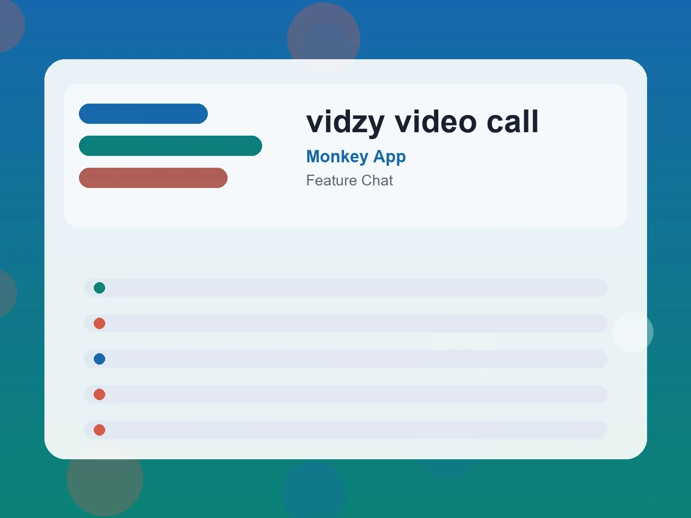 Monkey App vidzy video call guide visual